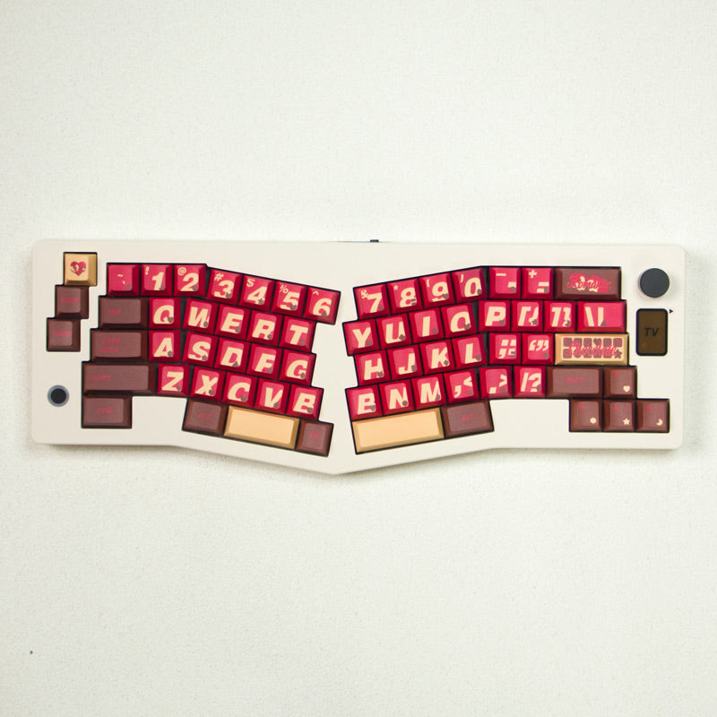 CIDOO ABM066 Alice Keyboard 'Liquor Chocolate' Big Font