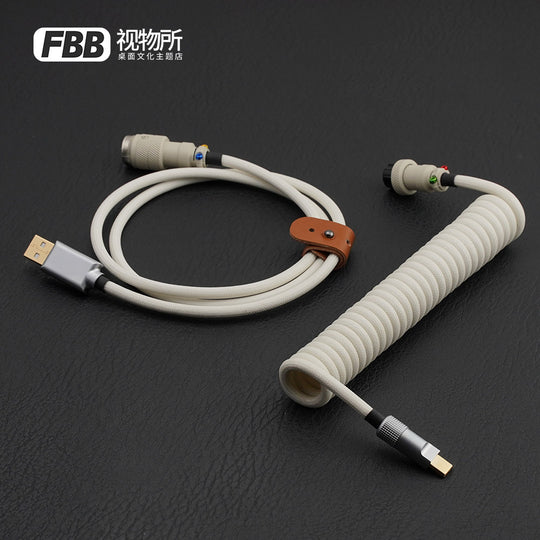 FBB Custom Coiled Aviator USB Cable 'MW Retro Light'