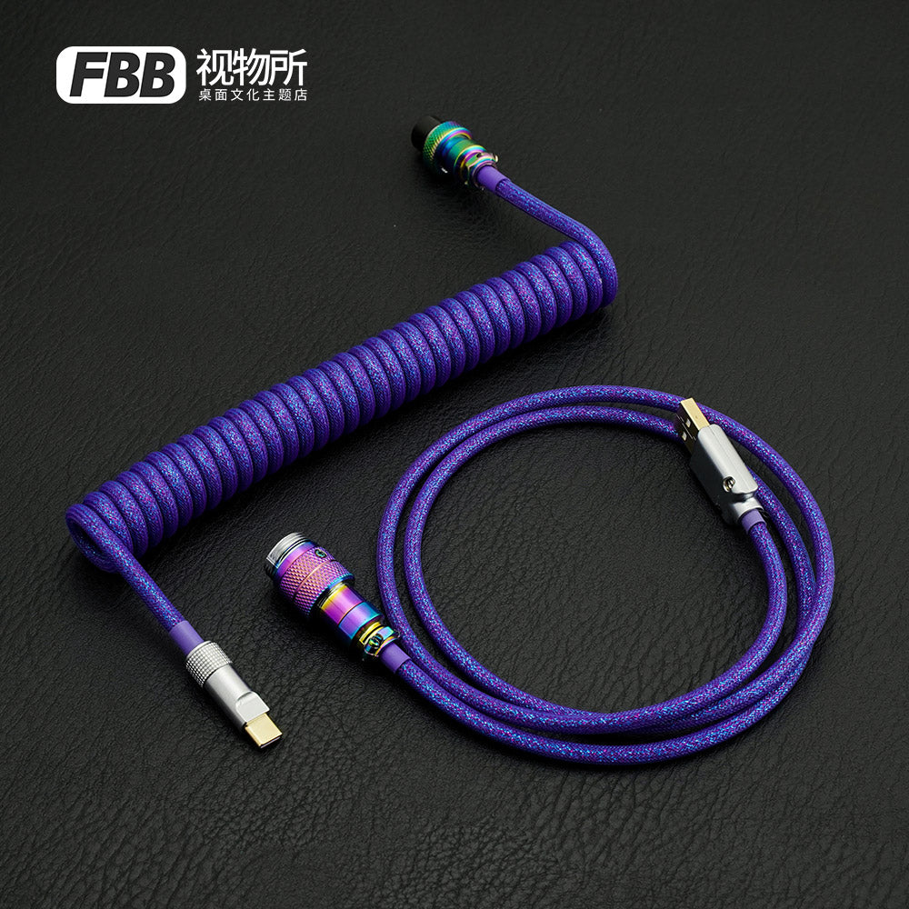 FBB Custom Coiled Aviator USB Cable 'Cyberpunk'