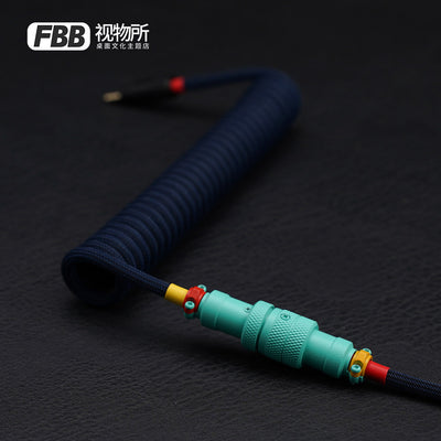 FBB Custom Coiled Aviator USB Cable 'Metropolis'