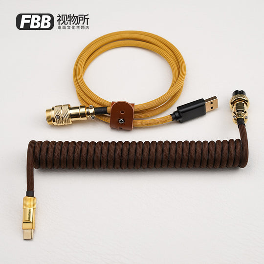 FBB Custom Coiled Aviator USB Cable 'LV'