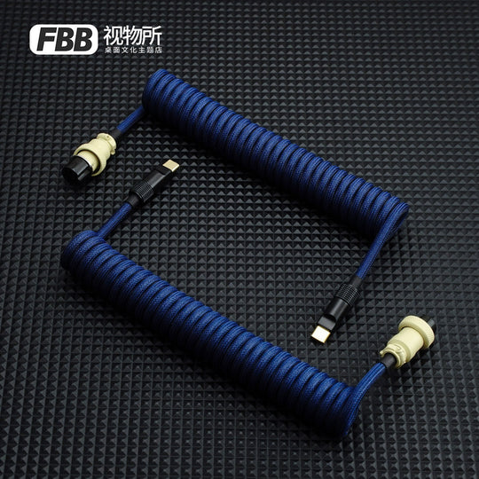 FBB Custom Coiled Aviator USB Cable 'Matrix-01'