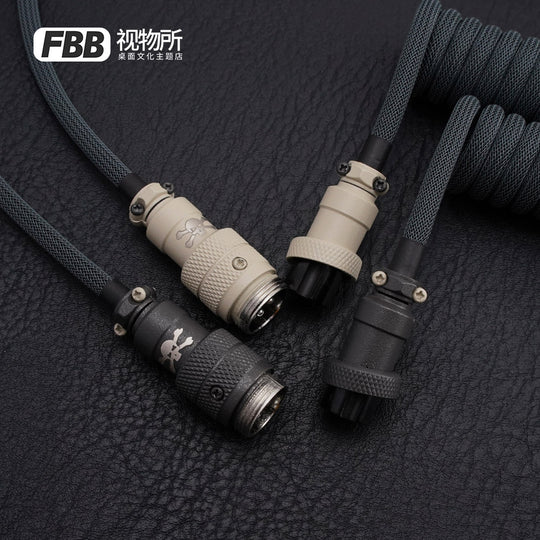 FBB Custom Coiled Aviator USB Cable 'Boneyard'