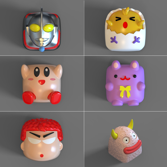 Finalkey Cartoon Characters Artisan Keycaps