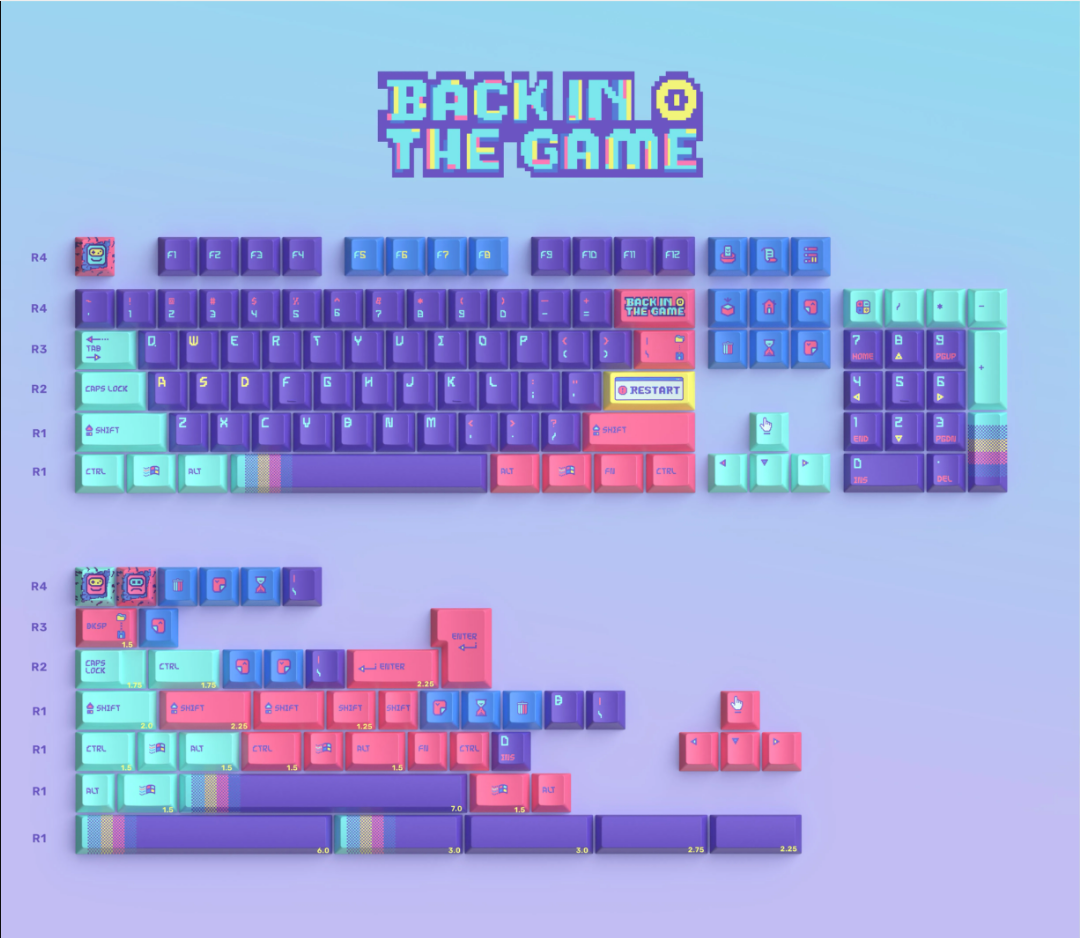 Keytok 'Back In The Game' Keycaps Set