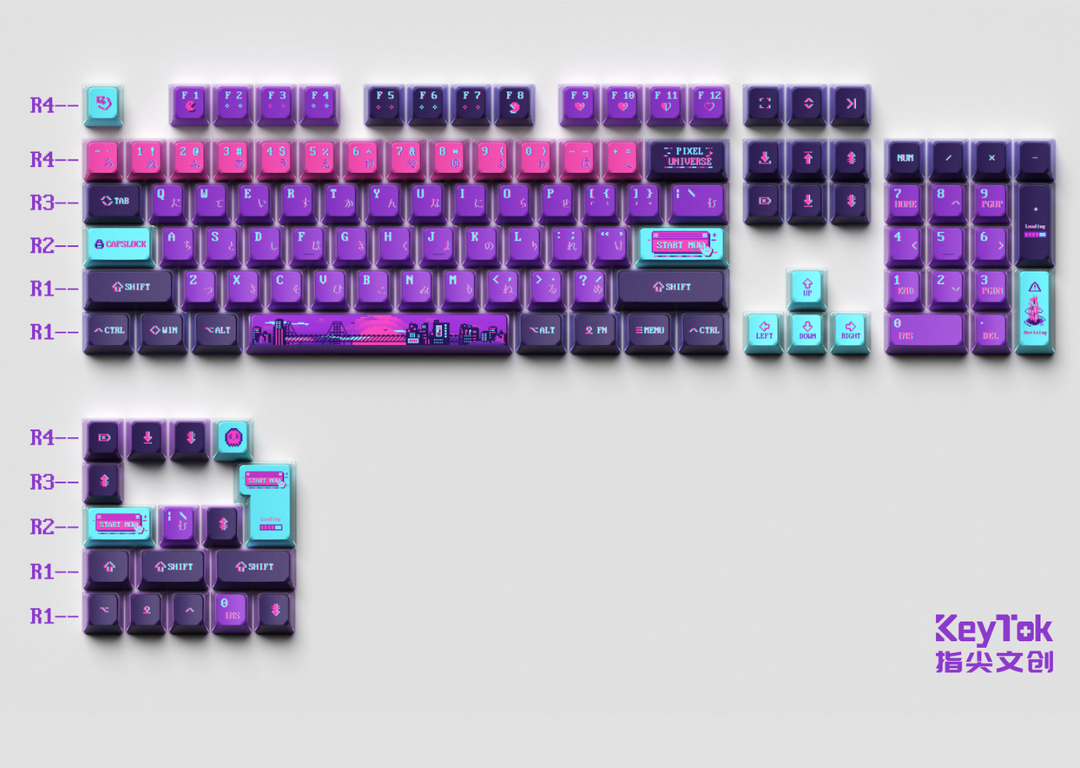 Keytok 'Pixel Universe' Keycaps Set