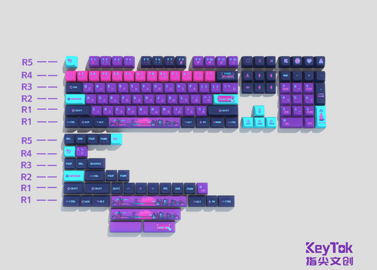 Keytok 'Pixel Universe' Keycaps Set KDA Profile