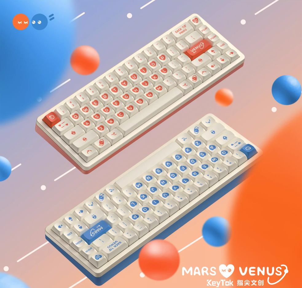 Keytok 'Venus & Mars' Keycaps Set