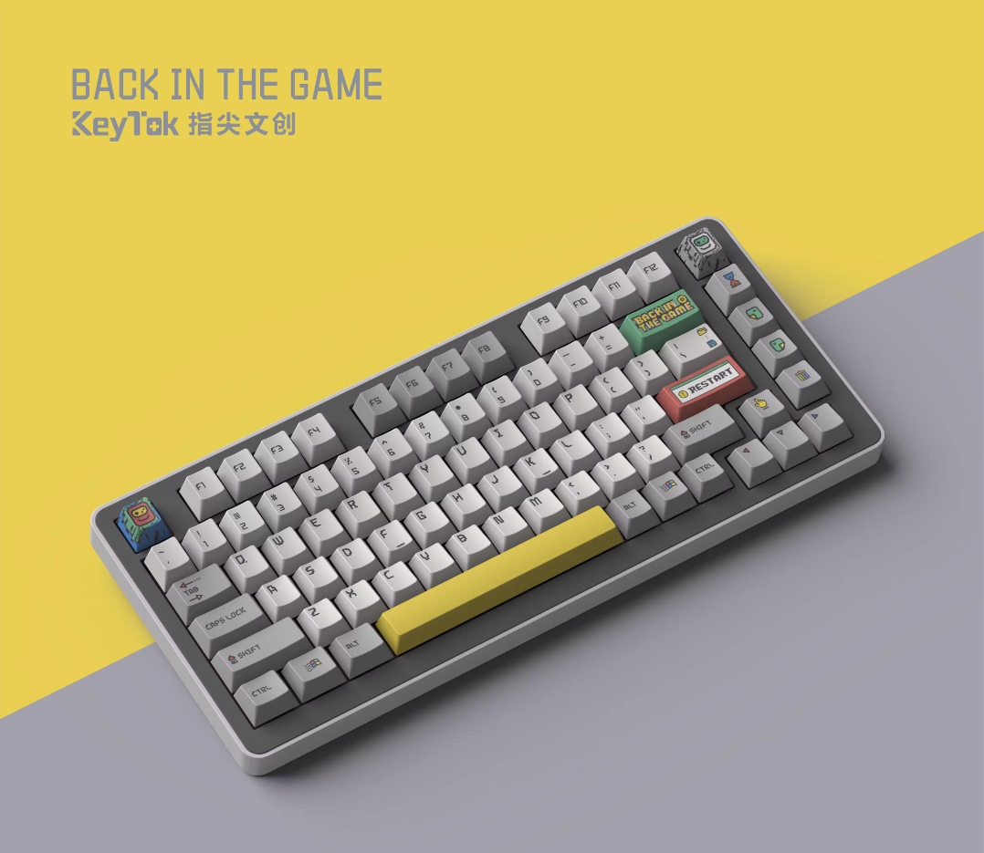 Keytok 'Back In The Game' Retro Keycaps Set