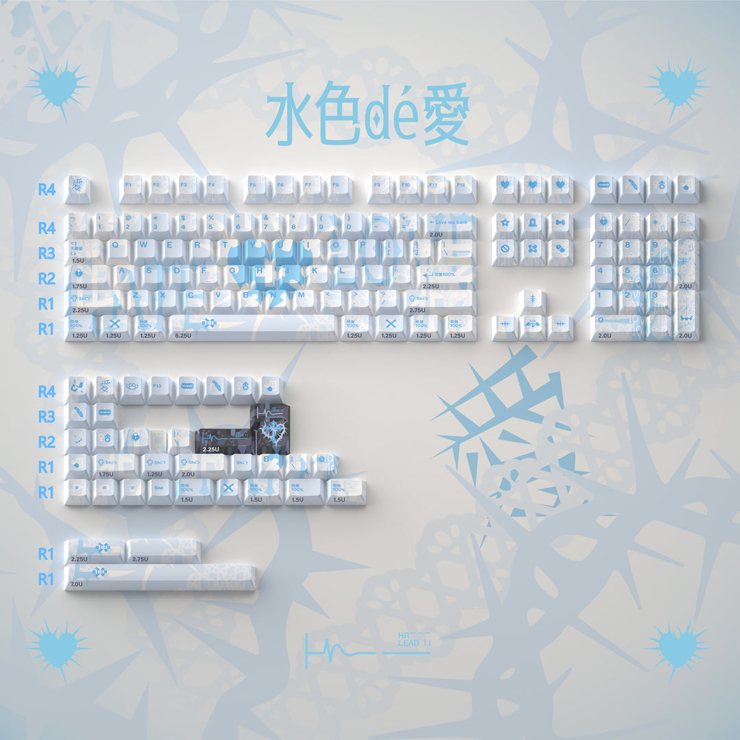 Finalkey Aqua Love Keycaps Set