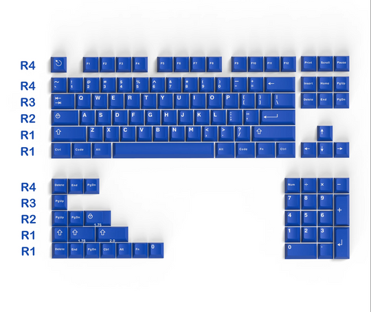 Classic Blue Keycaps Set