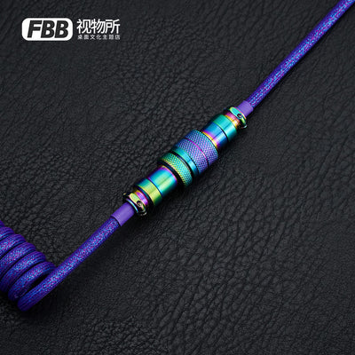 FBB Custom Coiled Aviator USB Cable 'Cyberpunk'