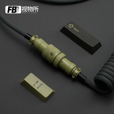 FBB Custom Coiled Aviator USB Cable 'Olive'