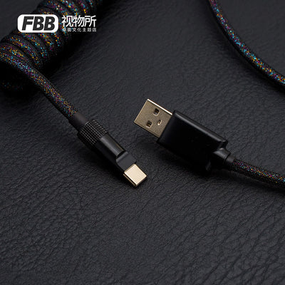 FBB Custom Coiled Aviator USB Cable 'Black Gold Circus'