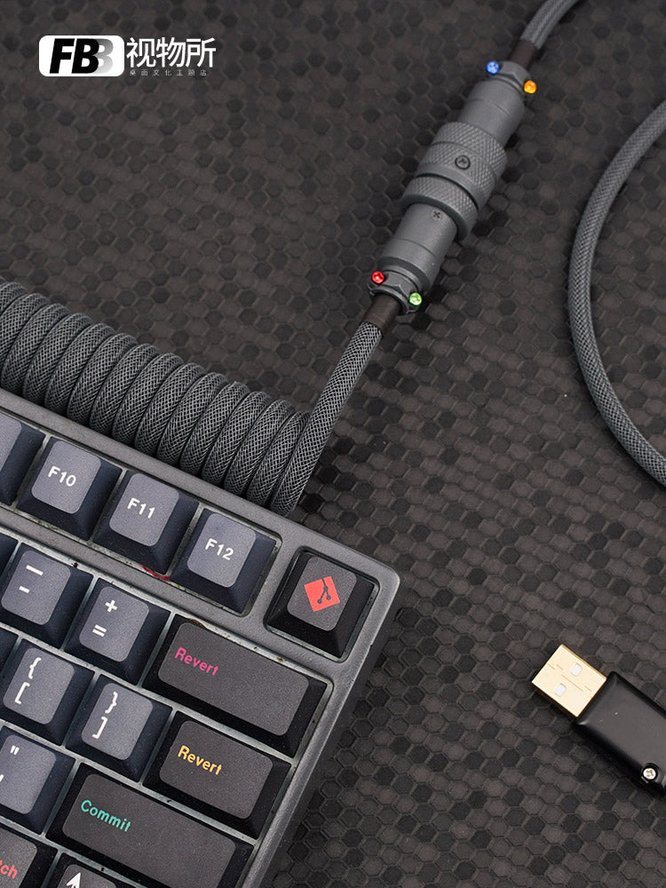 FBB Custom Coiled Aviator USB Cable 'Obilivion'