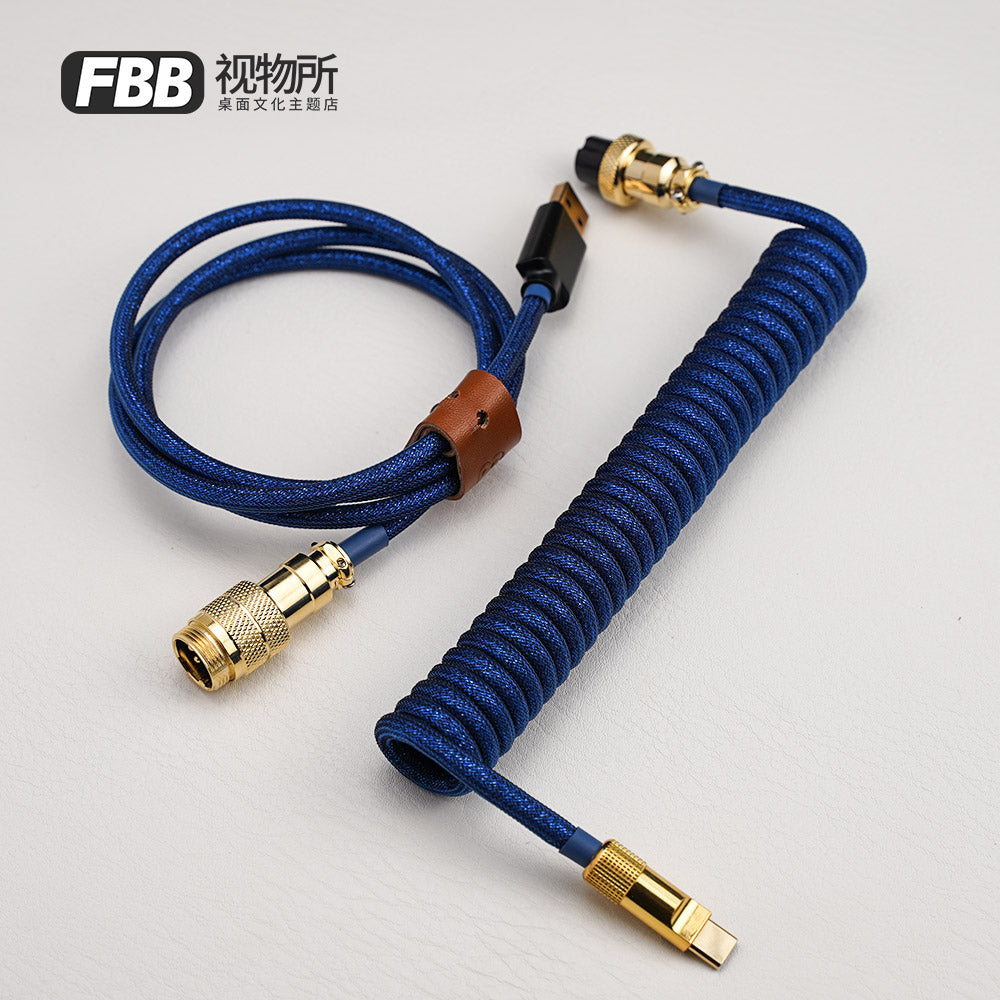 FBB Custom Coiled Aviator USB Cable 'LV'