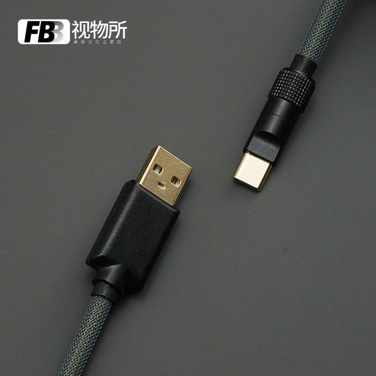 FBB Custom Coiled Aviator USB Cable 'Olive'