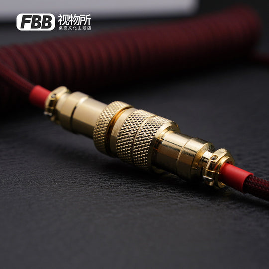 FBB Custom Coiled Aviator USB Cable 'PYGA Wine Red'