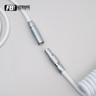 FBB Custom Coiled Aviator USB Cable 'White'