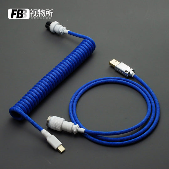 FBB Custom Coiled Aviator USB Cable 'Classic Blue'