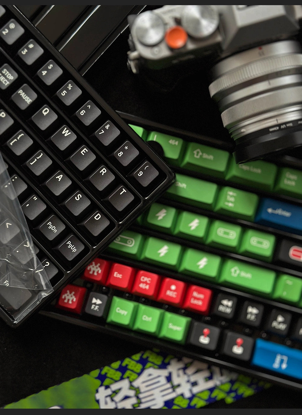 464-keycaps-set-Green-close-up-shot