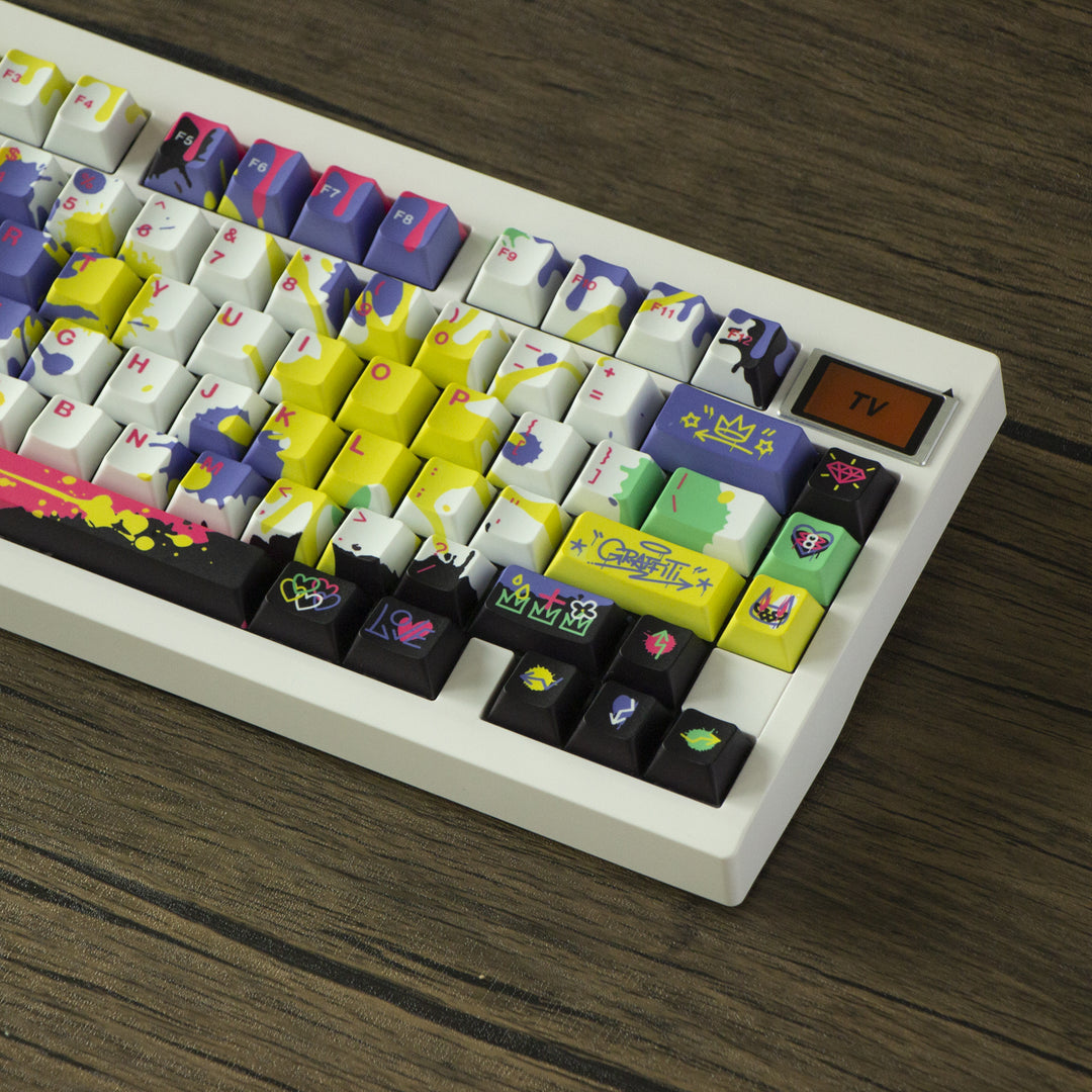 GMK81 Keyboard Graffiti White