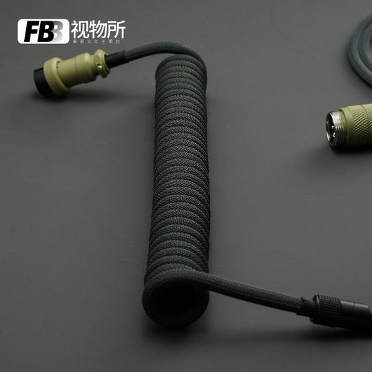 FBB Custom Coiled Aviator USB Cable 'Olive'