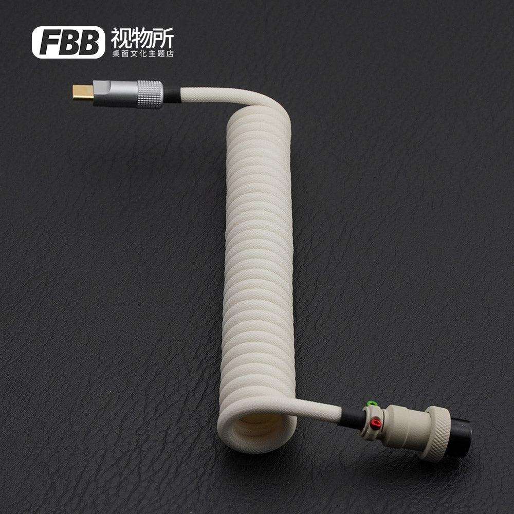 FBB Custom Coiled Aviator USB Cable 'MW Retro Light'
