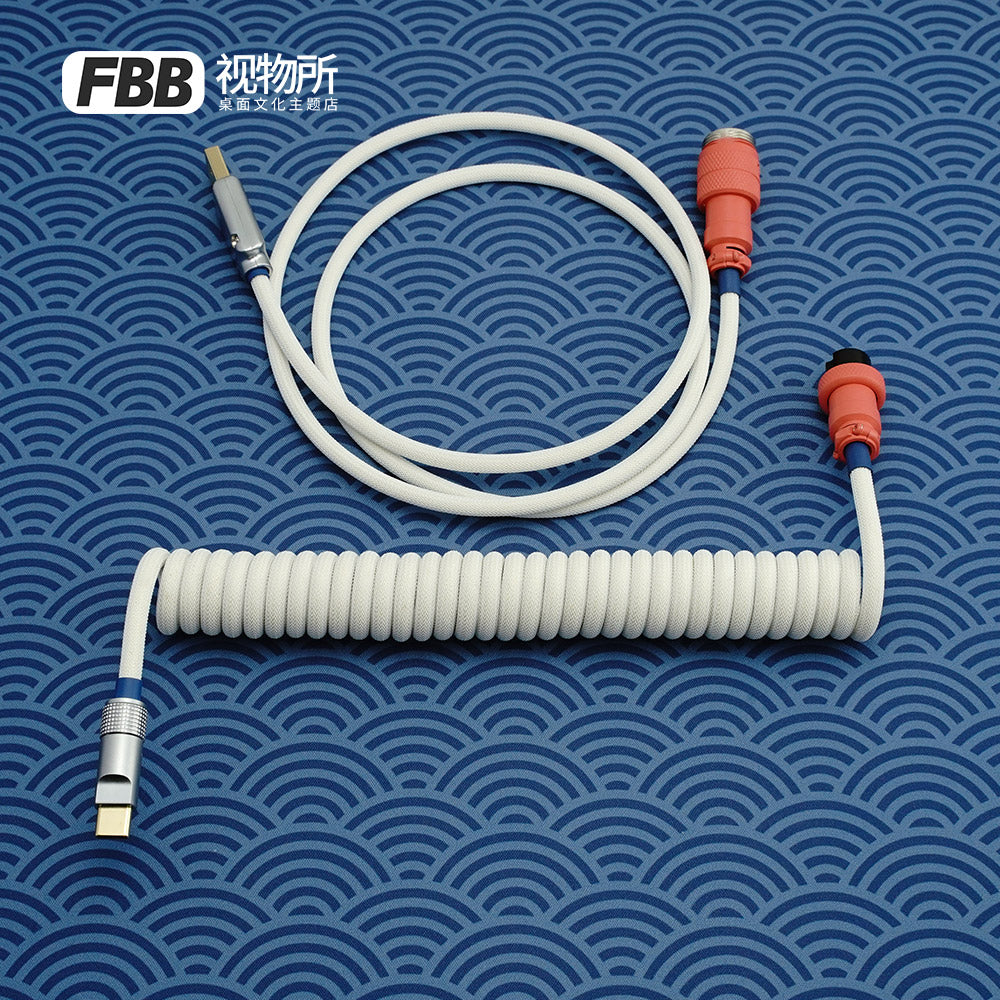 FBB Custom Coiled Aviator USB Cable 'GMK Bento'