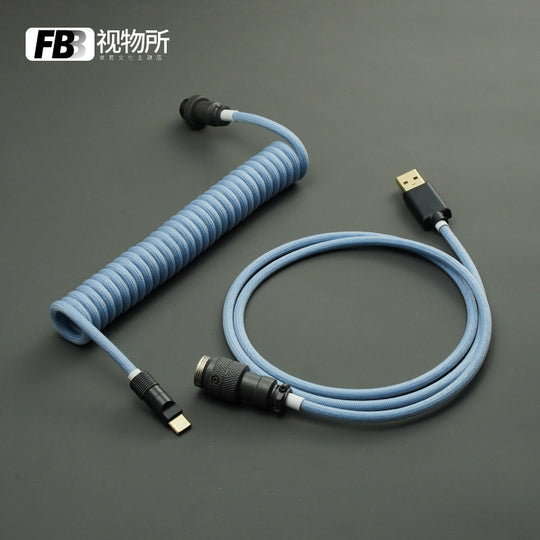 FBB Custom Coiled Aviator USB Cable 'Arctic'