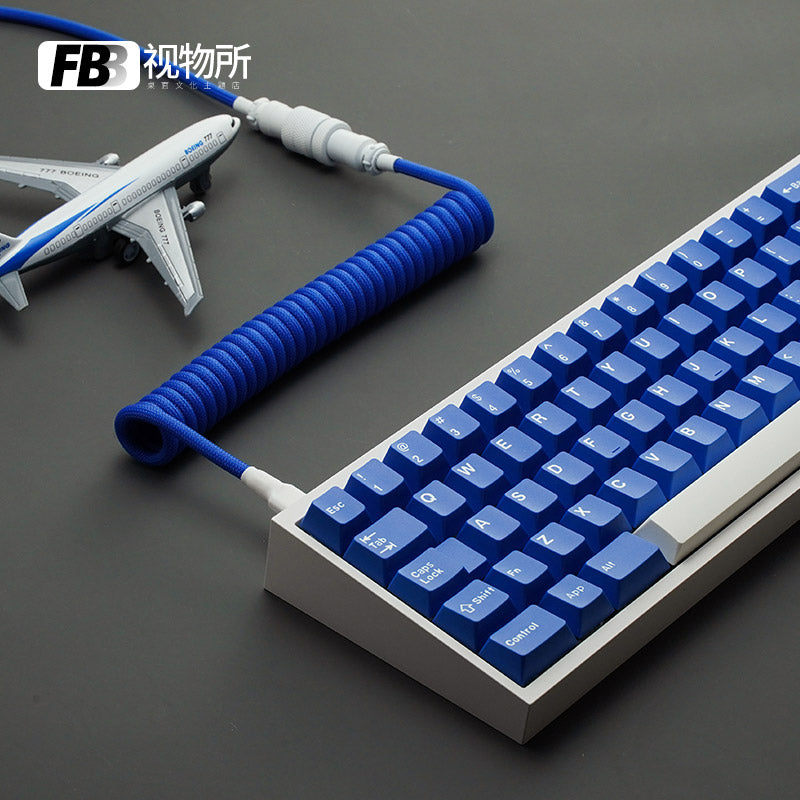 FBB Custom Coiled Aviator USB Cable 'Classic Blue'