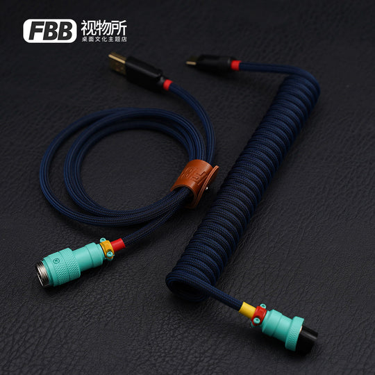 FBB Custom Coiled Aviator USB Cable 'Metropolis'