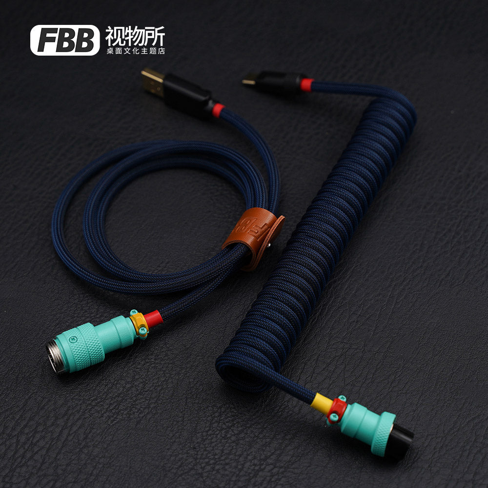 FBB Custom Coiled Aviator USB Cable 'Metropolis'