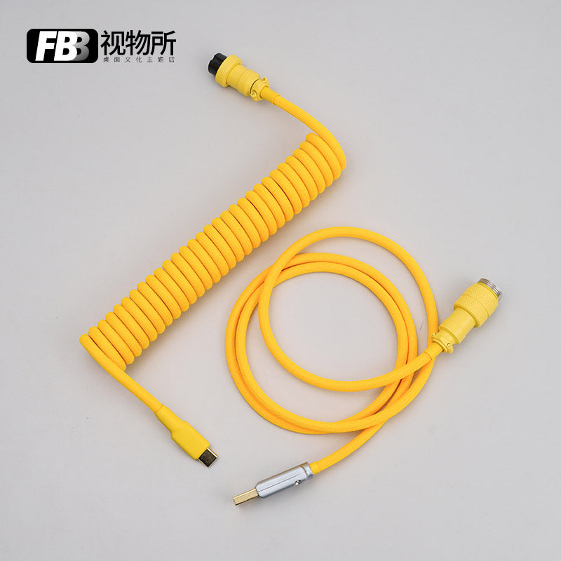 FBB Custom Coiled Aviator USB Cable 'Yellow'