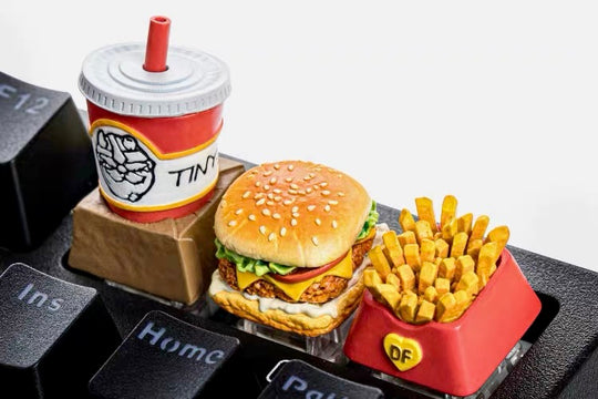 Burger and Fries Artisan Keycaps