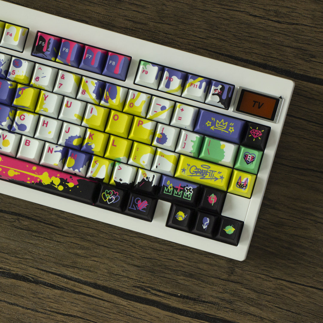 GMK81 Keyboard Graffiti White