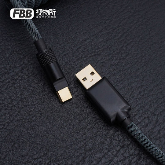 FBB Custom Coiled Aviator USB Cable 'Boneyard'