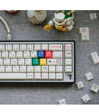 Childish style keycaps showcase right angle