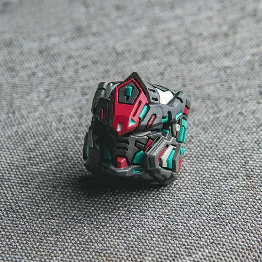 Freedom-Gundam-artisan-keycap-cyan