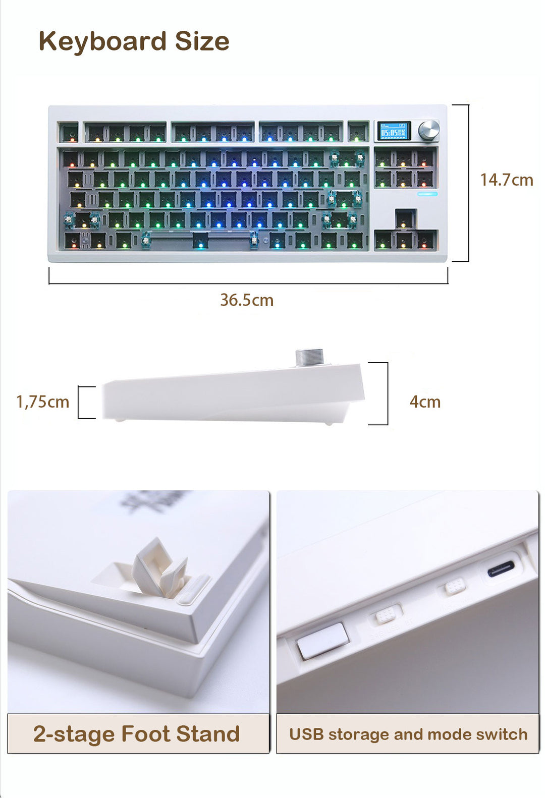 GMK87 Keyboard tri mode connection