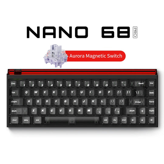 NANO 68 PRO keyboard with Aurora Magnetic Switch on a white background