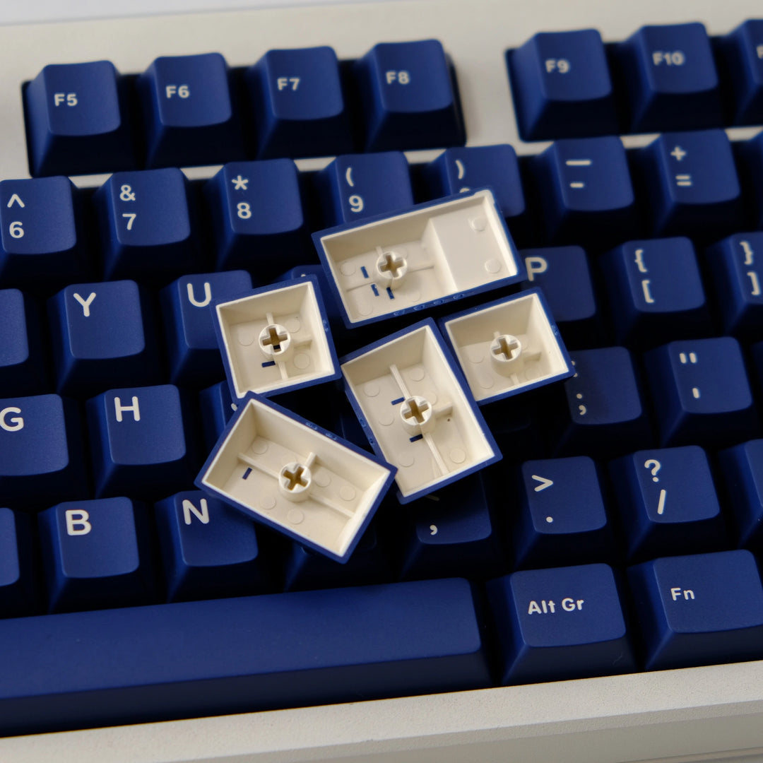 Mixed Light Blue Translucent Keycaps Set