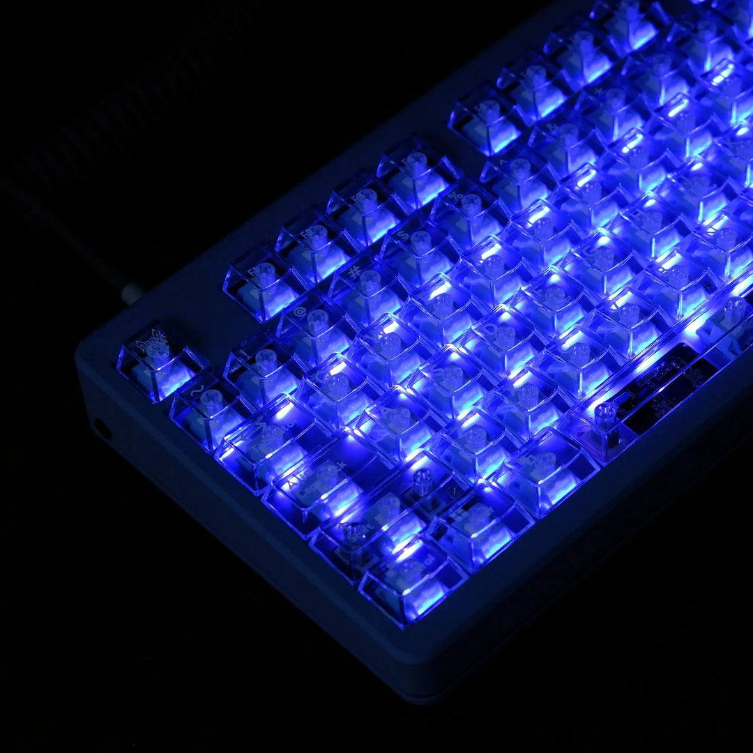 Keycaps Invisible Full Crystal Clear Transparent Keycaps Set – Finalkey