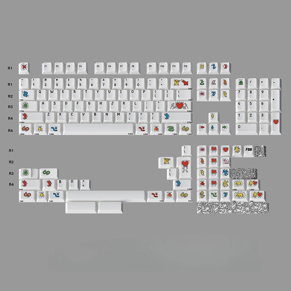 Graffiti Keycaps Set R2