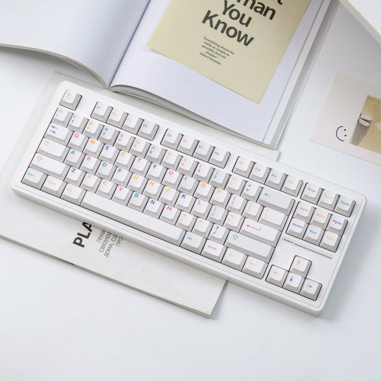 Colorful White Keycaps Set