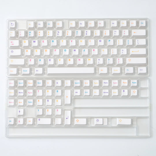 Colorful White Keycaps Set