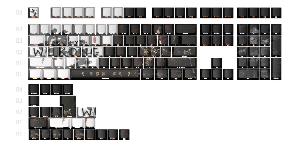 Black Myth: Wukong Keycaps Set with Light transmission