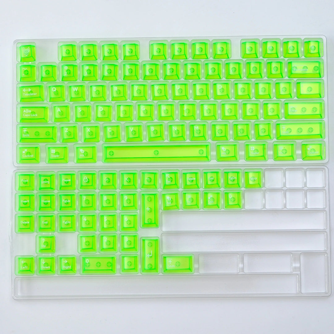Fluorescent Green Transparent Keycaps Set – Finalkey