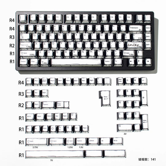 Comics Mixed Light Keycaps Set