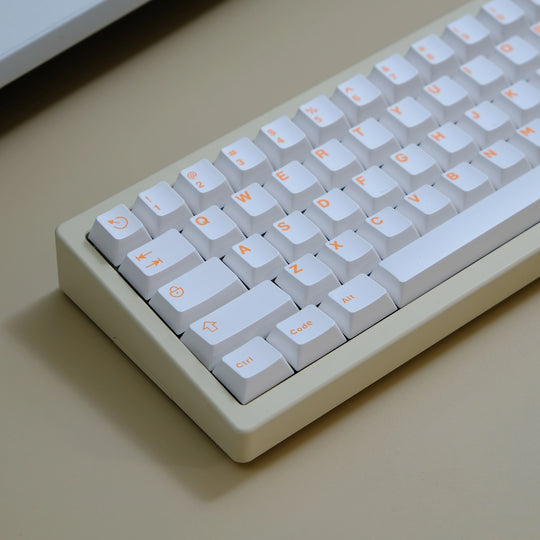 Orange On White Keycaps Set